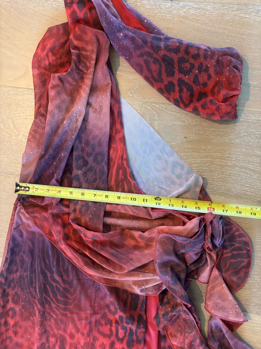 Outcast Solei Maxi Dress Soire Print Medium NWT Cut Out One Shoulder Gradient - Picture 11 of 13